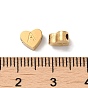 Ion Plating(IP) 304 Stainless Steel Beads, Golden, Heart with Letter