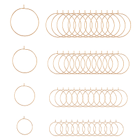 200шт 4 размер латунные серьги-кольца, бокал шарма кольца