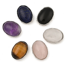 Многожильные звенья из природного камня, овальные, без кадмия и без свинца, платина