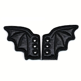 Halloween Imitation Leather Shoe Buckle for DIY Shoe Accessory, Wings