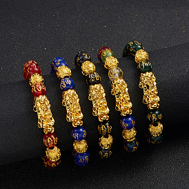 10mm Pi Xiu Bracelet with Six-Word Mantra Beads, Perfect Souvenir from Scenic Area