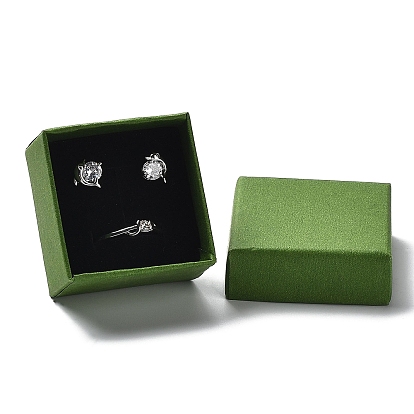 Cardboard Jewelry Set Boxes, with Sponge Inside, Square