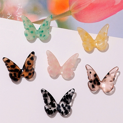 Cellulose Acetate(Resin) Cabochons, Butterfly