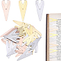 30Pcs 3 Colors Stainless Steel Bookmarks Page Clip, Mini Index Clamp Label Clip, Stationery Gifts