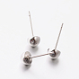 304 Выводы серьги из нержавеющей стали шпилька, 5 мм, штифты : 0.6 мм