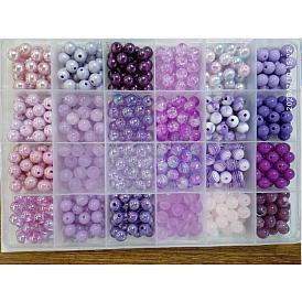 DIY Jewelry Making Kits, Including 600pcs 24 Styles Acrylic & Resin & ABS Plastic Beads