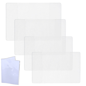 12шт. 4 стили прозрачных ПВХ обложек для книг, прямоугольные