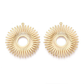 Латунные подвески, плоско-круглые, долговечный, без никеля 