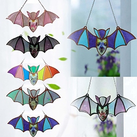 Halloween Acrylic Bat Pendant Decoration, for Indoor Wall Craft Decoration