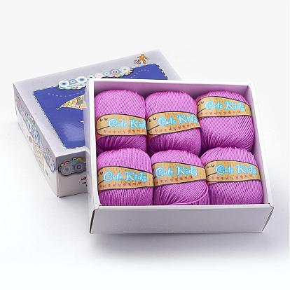 Soft Baby Yarns, with Cashmere, Acrylic Fibres and PAN Fiber, 2mm, about 50g/roll, 6rolls/box