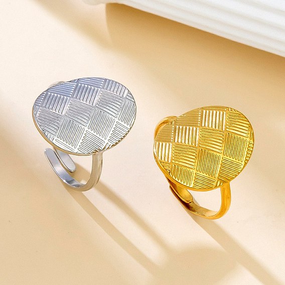 304 открытые манжеты из нержавеющей стали для женщин, круглые сетки