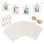 Наборы для рукоделия своими руками, включая 10шт. фоторамки из картона, 10 шт. деревянные колышки, зажимы и 5 м джутовый шнур