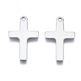 201 Stainless Steel Pendants, Stamping Blank Tag, Cross