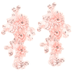 2 шт. 2 стили полиэстер шелковые кружевные заплатки, для аксессуаров своими руками, цветок