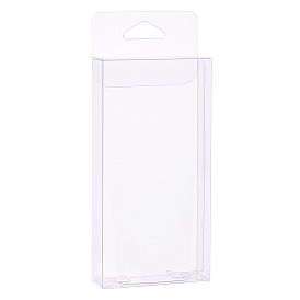 Foldable Transparent PVC Boxes, for Craft Candy Packaging, Wedding, Party Favor Gift Boxes, Rectangle