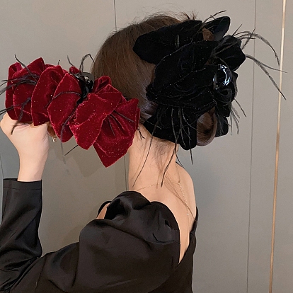 Заколки для волос с когтями из смолы, бантом