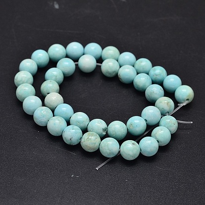 Dyed & Heated Round Natural Magnesite Beads Strands