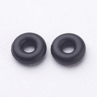 Rubber O Rings, Donut Spacer Beads, Fit European Clip Stopper Beads