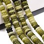 Natural Xiuyan Jade Beads Strands, Disc, Heishi Beads