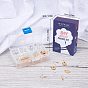 SUNNYCLUE DIY Earring Making Kits, with 12mm Transparent Clear Glass Cabochons,Brass Pendant Cabochon Settings and Brass Earring Hooks