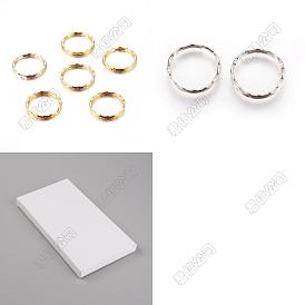 60Pcs 2 Colors Iron Split Key Rings, Keychain Clasps Findings