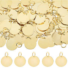 120 латунные подвески шт., плоско-круглые