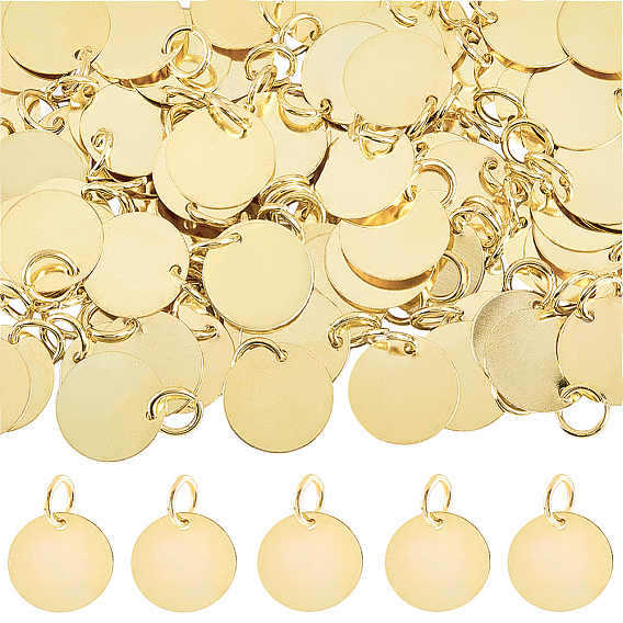120 латунные подвески шт., плоско-круглые
