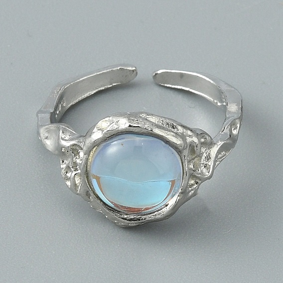 Полукруглое открытое кольцо-манжета из смолы, украшения из латуни для женщин