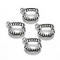 Сплавочные подвески тибетского стиля, форма зубов животных, без кадмия и без свинца