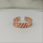 Brass Cuff Open Rings for Men, with Magnet