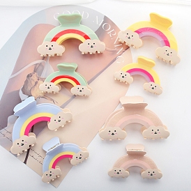 Rainbow Cellulose Acetate Large Claw Hair Clips, Hair Accessories for Girls