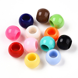 Opaque Acrylic Beads, Round