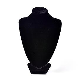 Affichage collier de bijoux buste, de bois et de carton, 250x170mm