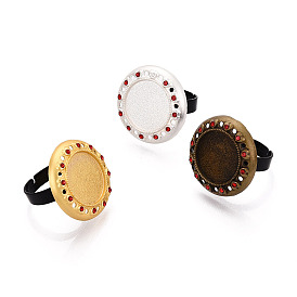 Основание-кольцо из сплава, железа и стразов с вращающимся подносом, плоская круглая подкладка для изготовления колец для снятия тревожности