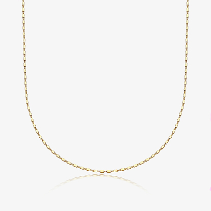 925 sterling colliers de chaîne de lien d'argent, à la mode et simple