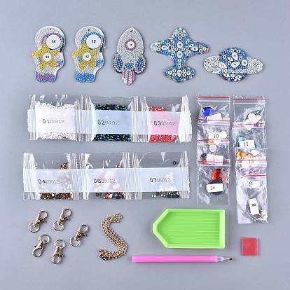 China Factory DIY Diamond Painting Keychain Kits, with Space Theme Diamond  Painting Mold, Rhinestone, Diamond Sticky Pen, Tray Plate and Glue Clay,  Ball Chain Keychain and Swivel Clasp 75.5x42x2mm, Hole: 2.8mm in