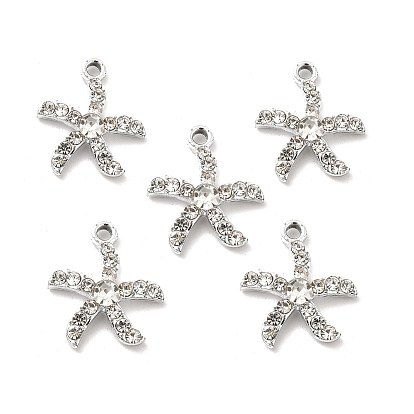 Подвески из сплава и страза, платиновые подвески с морскими звездами