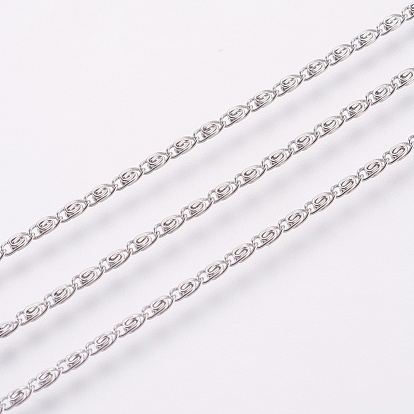 304 Stainless Steel Lumachina Chains, with Spool, Unwelded