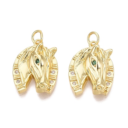 Латунные микро проложить кубического циркония подвески, лошади прелести