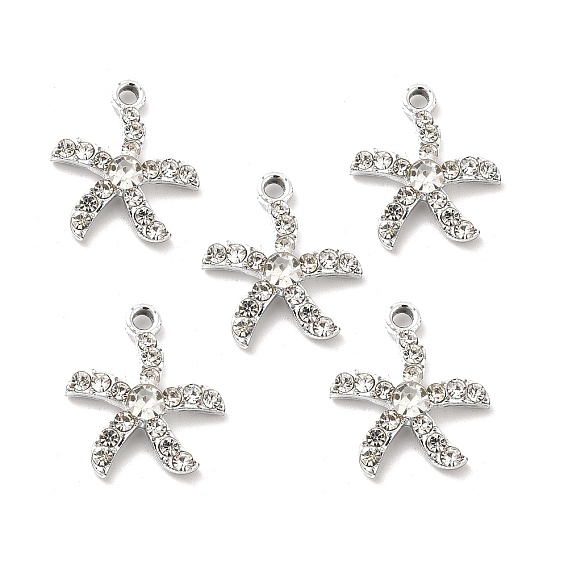 Подвески из сплава и страза, платиновые подвески с морскими звездами