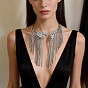 Alloy Crystal Rhinestone Tassel Cuff Choker Necklaces for Women, Lion