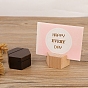 Hexagon Wood Name Card Holder, Photo Memo Holders, for School Office Supplies