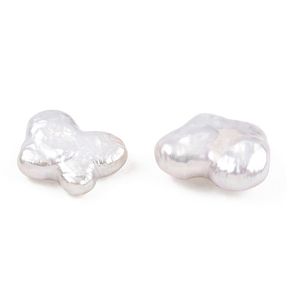 Baroque Natural Keshi Pearl Beads, Cultured Freshwater Pearl, No Hole/Undrilled, Butterfly