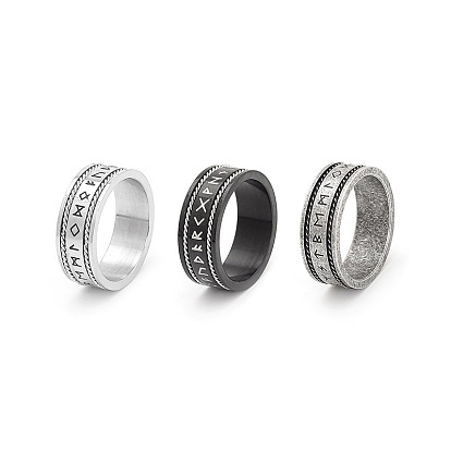 Узор рун викингов 304 кольца из нержавеющей стали