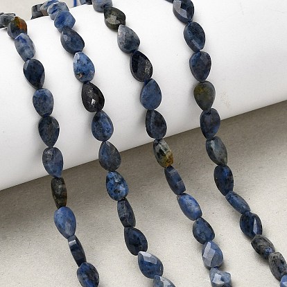 Натуральные нити из бисера, слеза, граненые