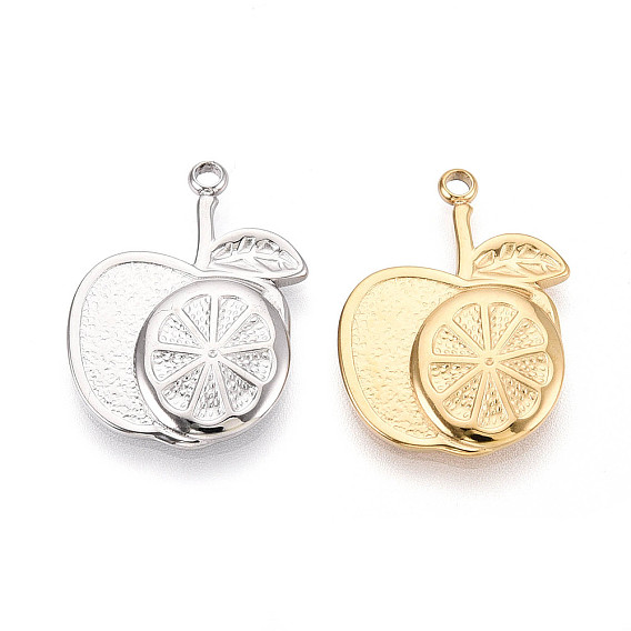 304 подвески из нержавеющей стали, ионное покрытие (ip), яблочный шарм