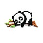 Computerized Embroidery Cloth Iron on/Sew on Patches, Costume Accessories, Appliques, Panda