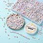 DIY Jewelry Making Kits, Including White Flat Round Acrylic Beads Colorful Letter, Elastic Crystal Thread