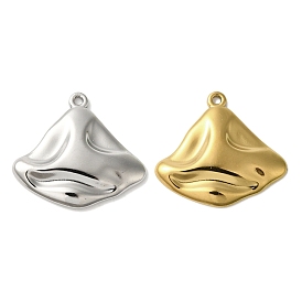 Ion Plating(IP) 304 Stainless Steel Pendants, Irregular Rhombus Charm