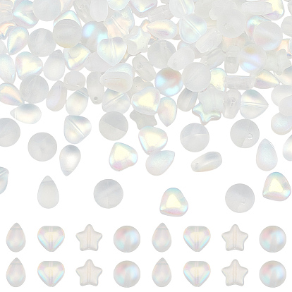 Комплекты фурнитуры из стеклянных и синтетических бусин из лунного камня, разнообразные